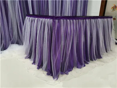 jupe table or rayées solide polyester usage unique classique opacité rouge vert bleu rose