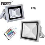 projecteur led moderne gris métallisé ip65 rgb télécommande flux lumineux 2000 82000 certifié rohs