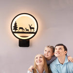 applique murale led silhouettes animales contemporaine minimaliste industrielle fixée mur noire