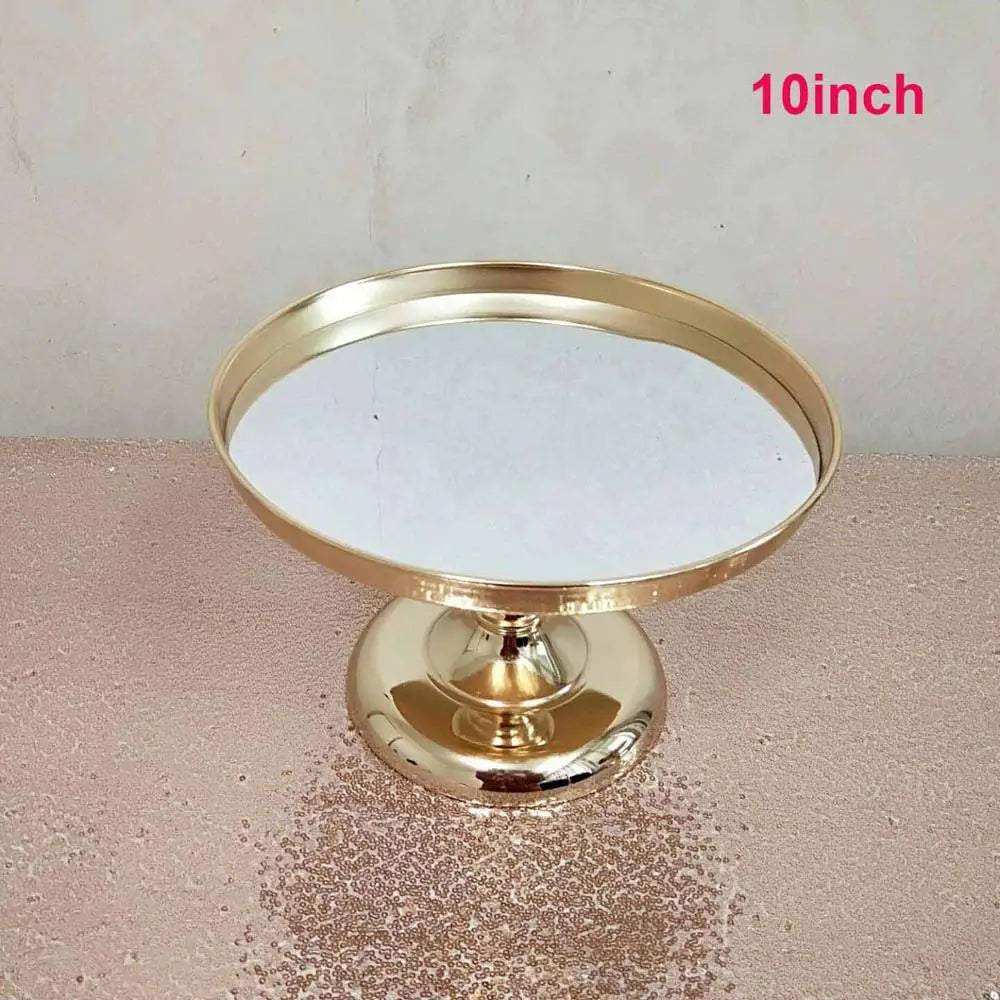 support gâteaux doré métal brillant respectueux environnement classique niveaux cupcakes mariage anniversaire joyeux stand