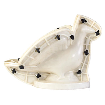 moule oiseau blanc crème décoration jardin balcon statuaire béton usage multiple fixations base circulaire