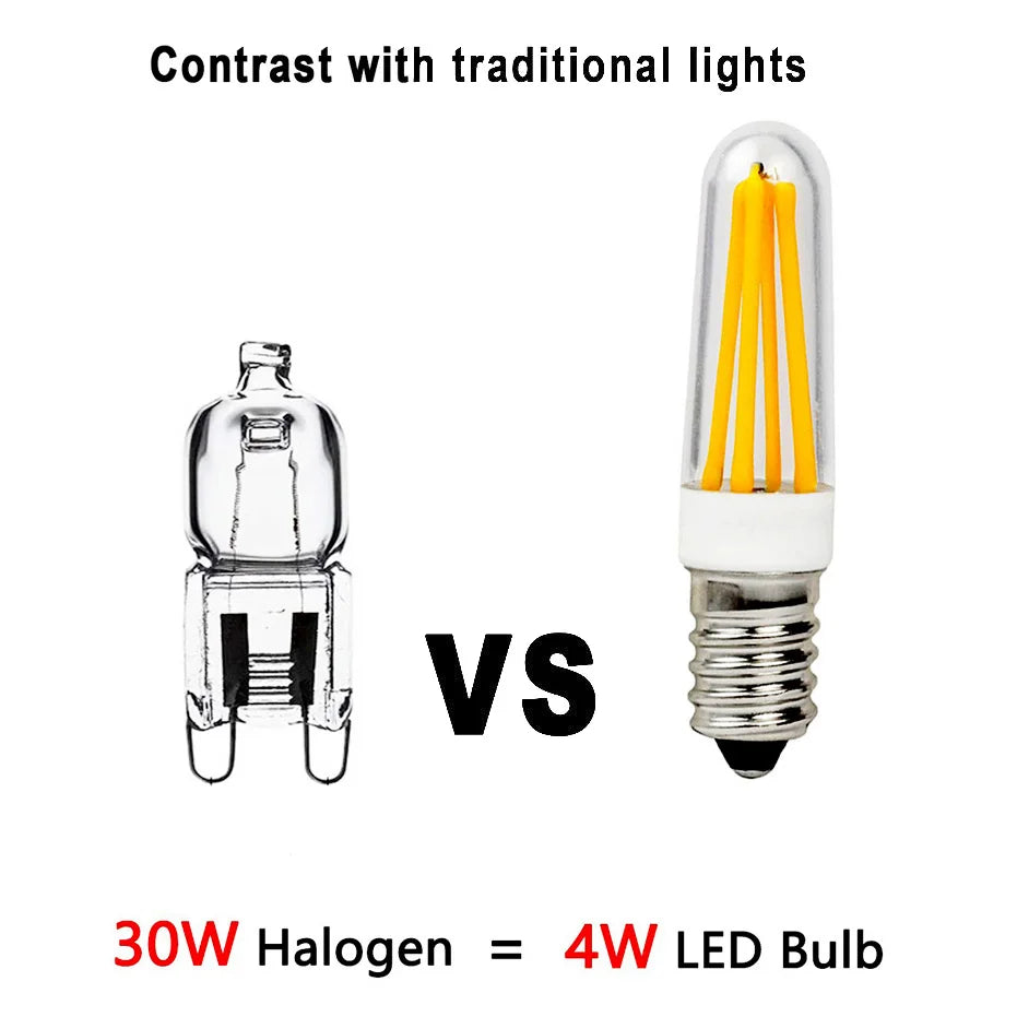 ampoule led filament blanc moderne 360 degrés 2w 4w e12 e14 50000h transparent