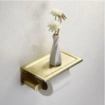 accessoires salle bain doré moderne étagère serviettes porte savon porte goblet porte serviettes téléphone