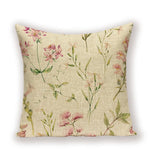 coussins décoratifs vintage fleurs simple beige vert rose bleu 45cm 45cm