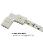 connecteur ruban led blanc plastique adhésif moderne 24v shape 8mm 10mm