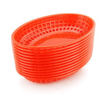 paniers ovales plastique noir vert rouge jaune moderne grille alimentaire service restauration rapide