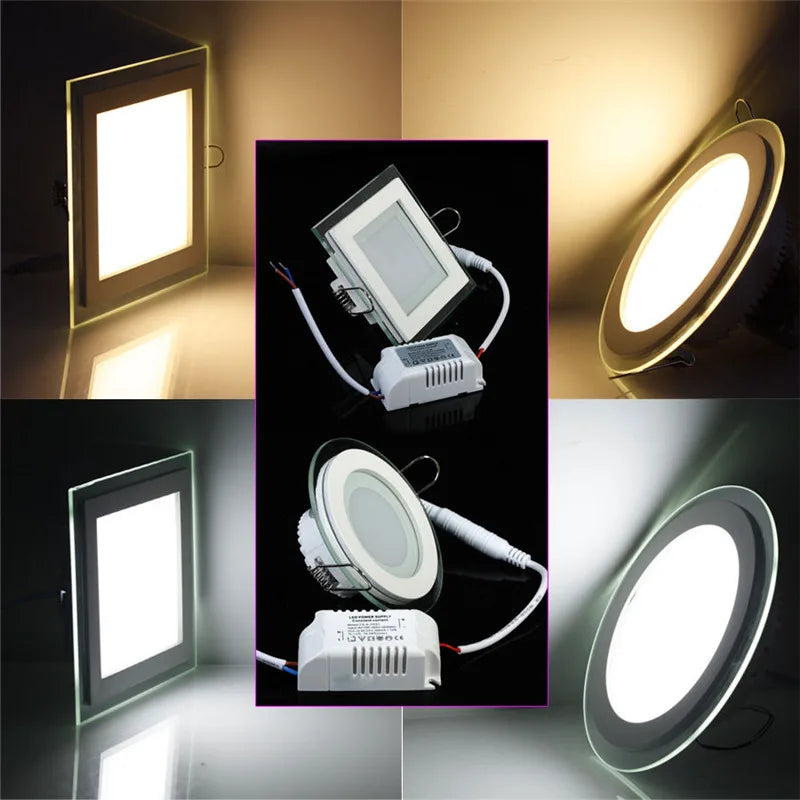 plaque led encastrée moderne blanc mat spot lumineux intérieur clips fixation