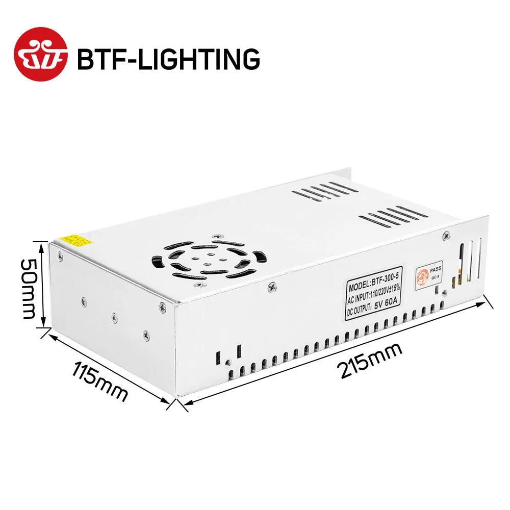 transformateur électrique 5v 2a 10a 20a 30a 40a 60a led ws2812b argenté industrial adjustable