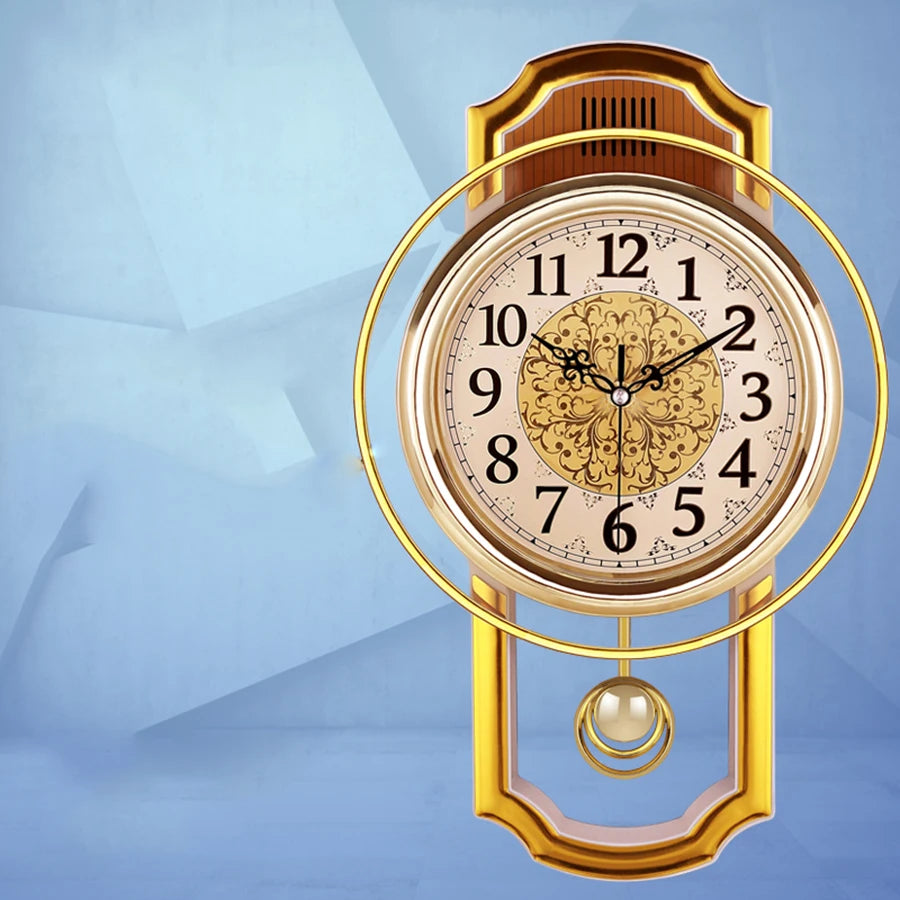 Horloge murale vintage pendule silencieuse verte