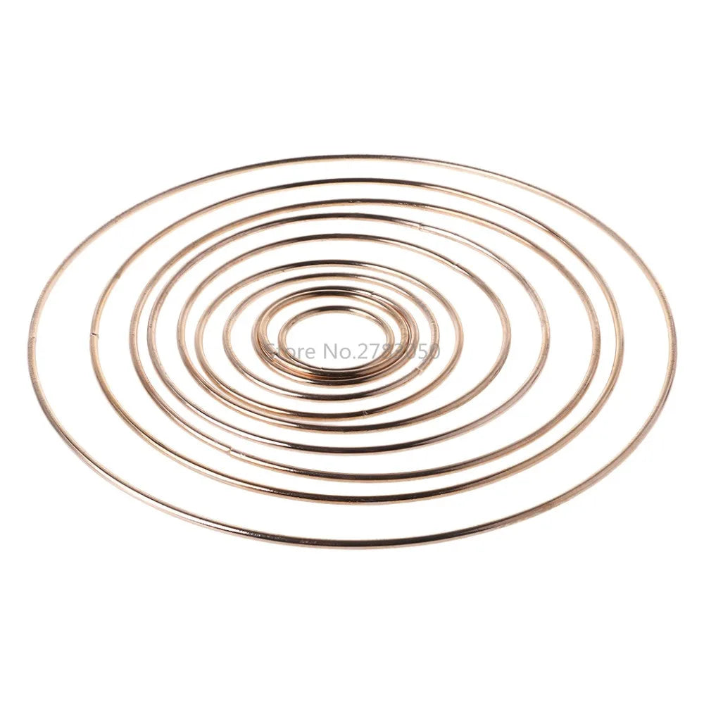 anneau métal or minimaliste cercle lisse moderne artisanal DIY accessoire ornement intérieur
