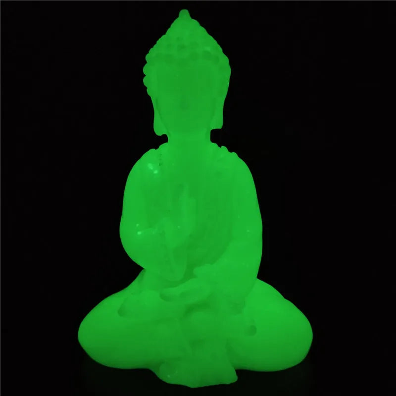 statue bouddha vert clair relief sculpté artisanal traditionnel décoration intérieure glow