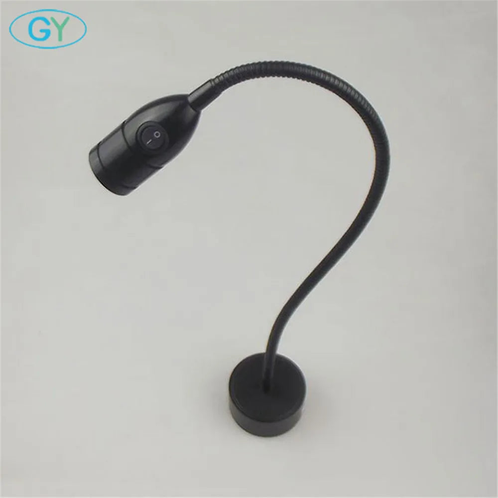 lampe moderne led flexible noir interrupteur mur fixé aluminium contemporain éclairage quotidien
