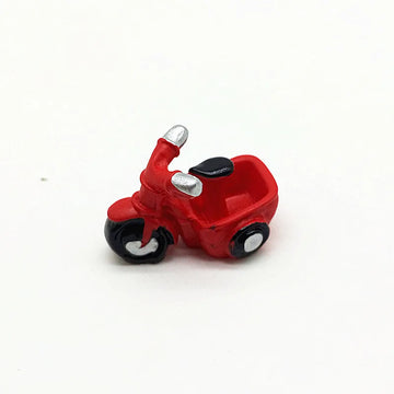 miniature scooter moto résine décor jardin micro paysage figurine jaune vert rouge objet artisanat