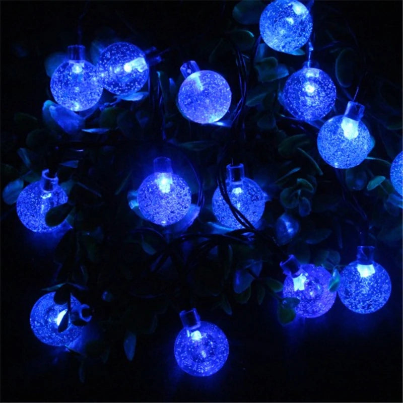 guirlande lumineuse solaire bleu translucides clips moderne extérieure vacances led étanche