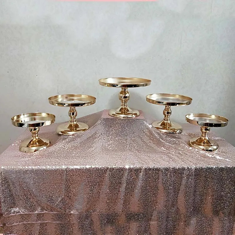 support gâteaux doré métal brillant respectueux environnement classique niveaux cupcakes mariage anniversaire joyeux stand