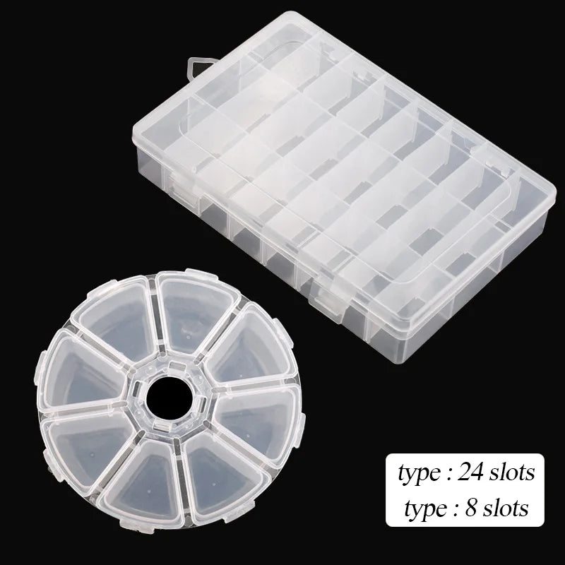 boîtes rangement bijoux transparentes modernes 24 compartiments clips pratiques écologiques