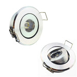 spots led argentés 3w dimmables 110 240v modernes clips acier inoxydable lisses 40 45mm