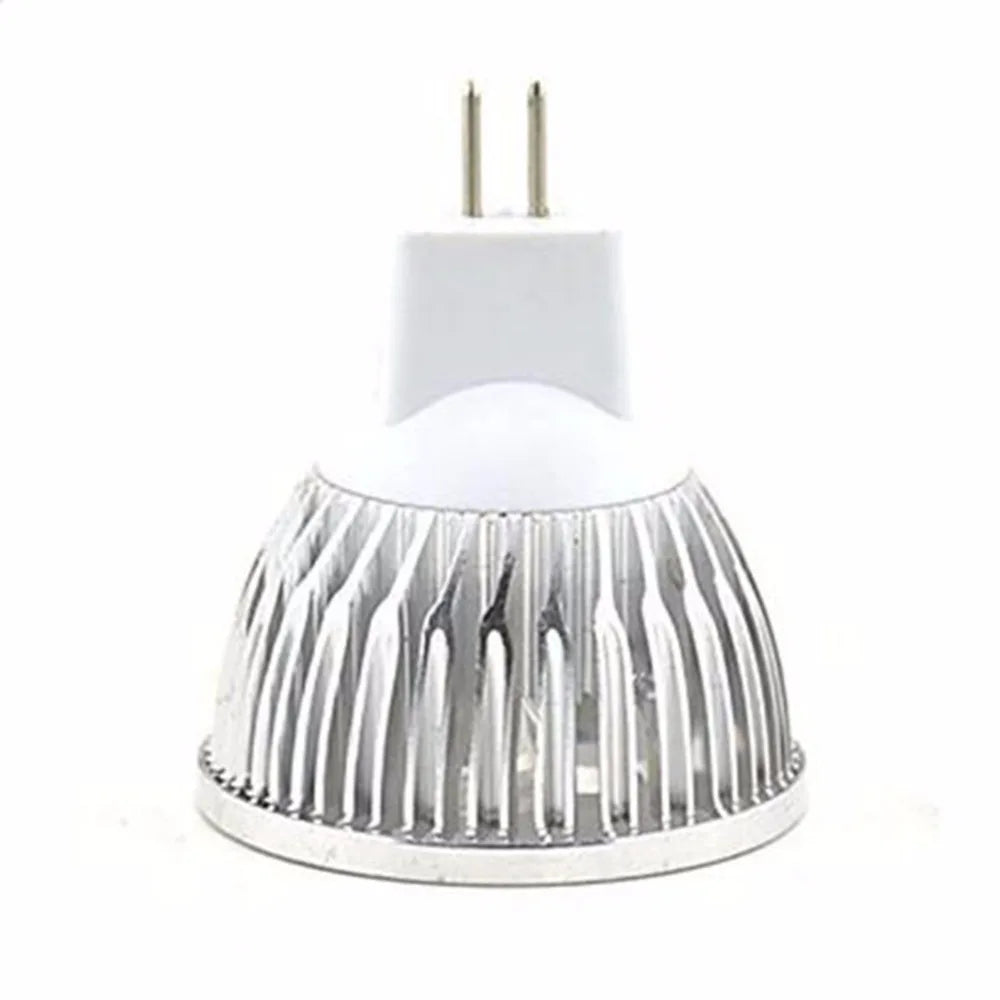 ampoule led 12v mr16 3w 4w 5w argentée grille refroidissement moderne haute puissance