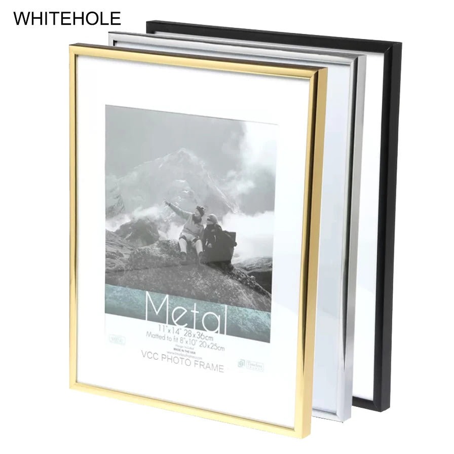 cadre photo moderne or argent noir verre trempé bois support a4 a3 minimalisteintérieur