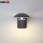 applique murale led 5w moderne noir mat extérieure hydrofuge bouton poussoir 85265v