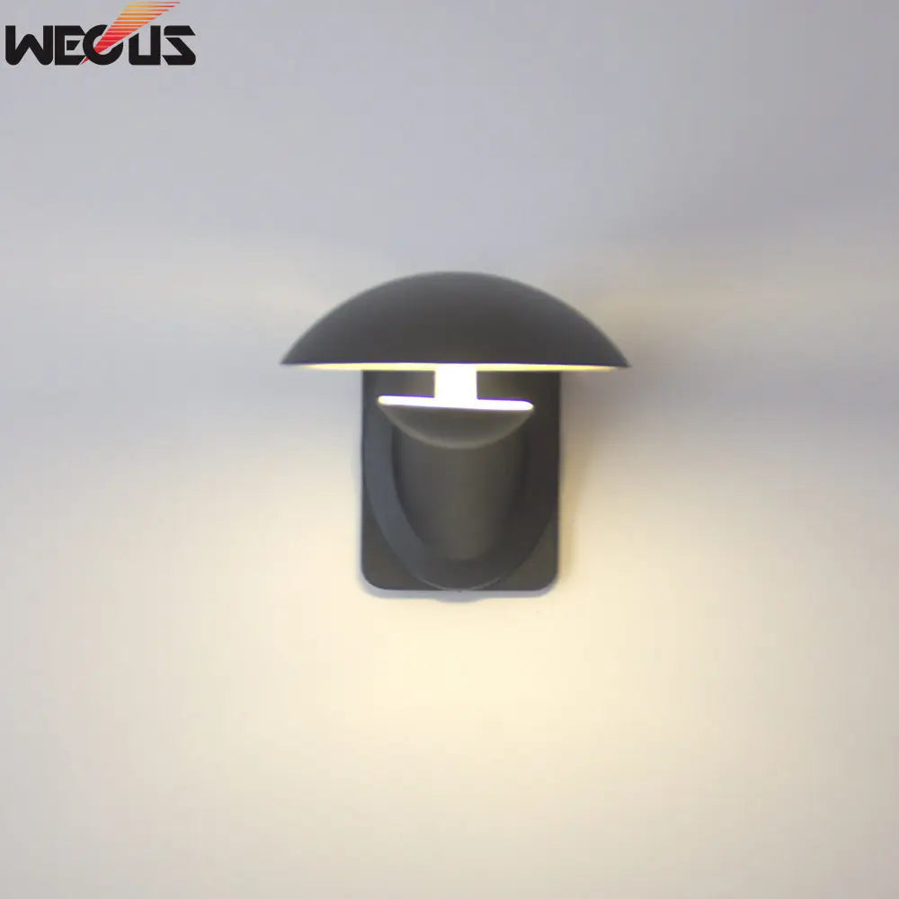 applique murale led 5w moderne noir mat extérieure hydrofuge bouton poussoir 85265v