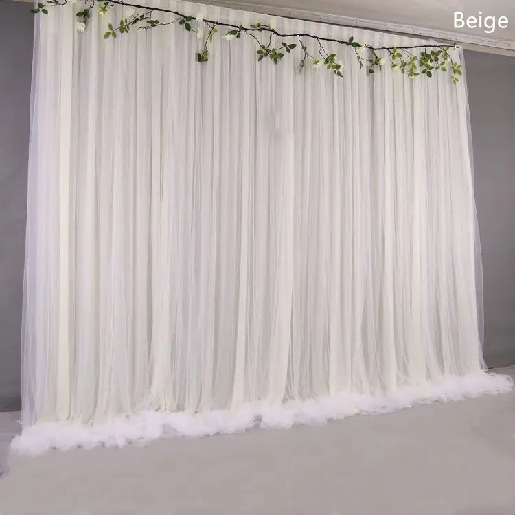 toile fond photo événement mariage anniversaire tissu soie couleur unie blanc beige rose bleuclair