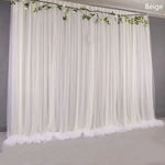 toile fond photo événement mariage anniversaire tissu soie couleur unie blanc beige rose bleuclair