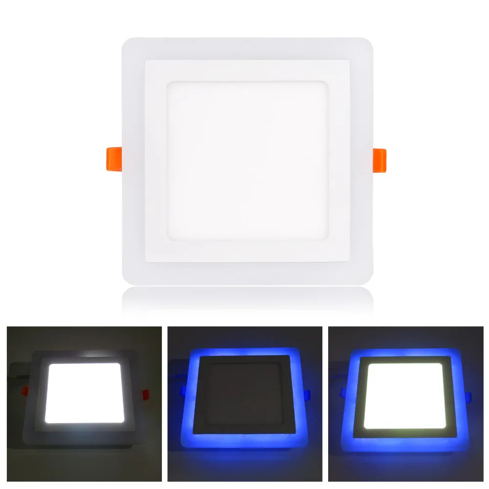 plafonnier led encastrable 6w 9w 16w 24w blanc bleu rond carré moderne