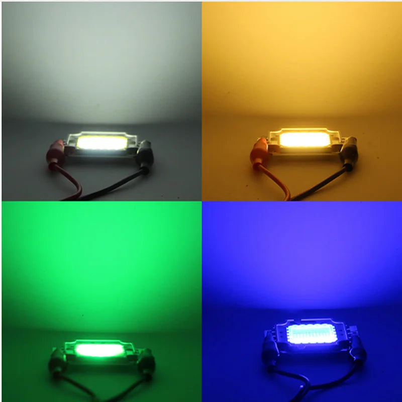 puce led cob haute puissance source lumineuse autocollante cable projecteur lampe rgb
