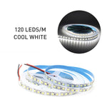 ruban led blanc chaud 120leds 240leds smd 2835 12v 3000k moderne adhésif