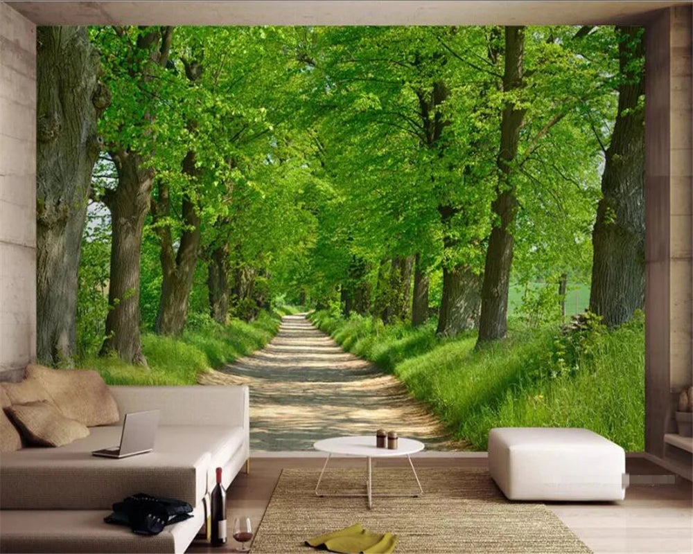 Décoration murale forêt arbre papier peint panoramique