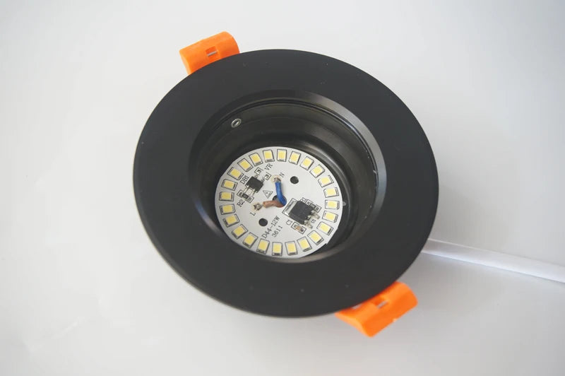 spots led noirs orange modernes clips câble blanc certifiés rohs 12w