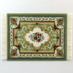 tapis souris caoutchouc anti dérapant ornements floraux rouge jaune bleu noir blanc franges