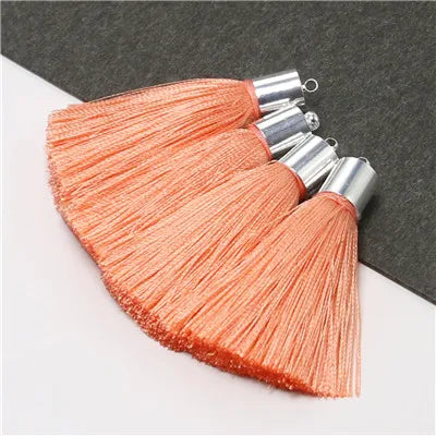 pompons soie couleur variée moderne tissu décoratif rideau vêtement artisanal diy 5cmFRINGES silk tassels