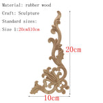 applique murale bois sculpté fleurs volutes baroque décoration murale moderne 20x10cm