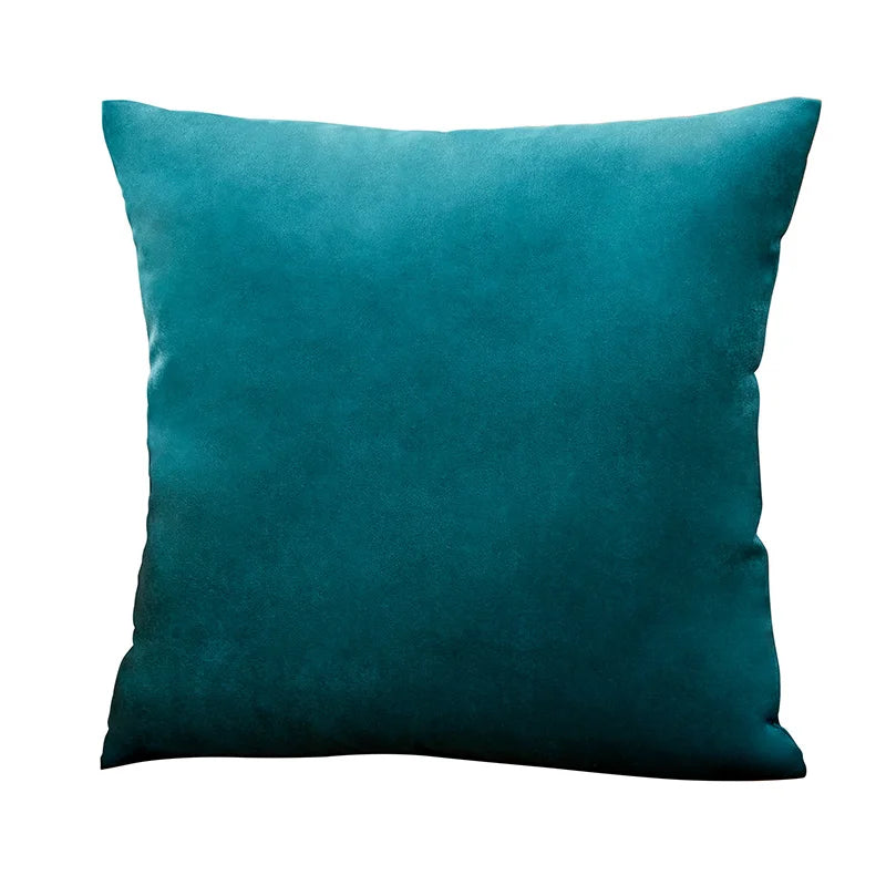 coussin decoratif velours vert foncé moderne doux lit salon voiture 45x45cm