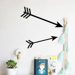 sticker mural minimaliste flèches noires chambre enfant decoration auto adhesive 57cm 19cm