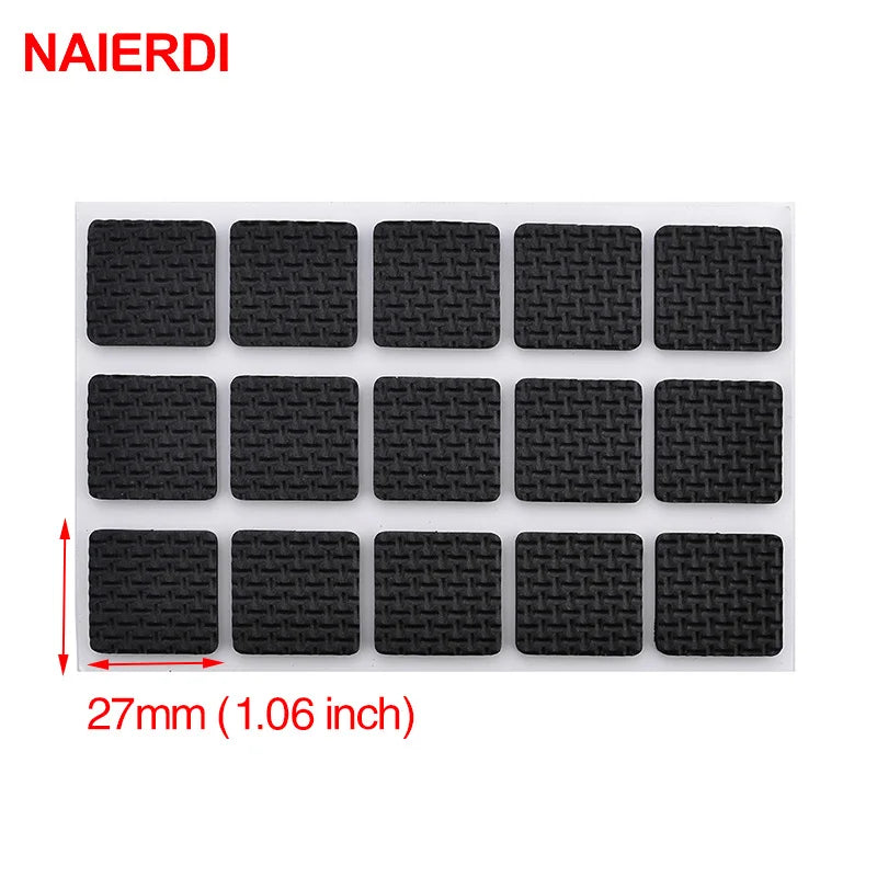 protections antidérapantes adhésives pieds meubles noir texturé quadrillage utilitaires tapis patins chaise table