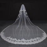 voile mariée deux couches dentelle paillettes blanc crème classique mètres polyester haute qualité
