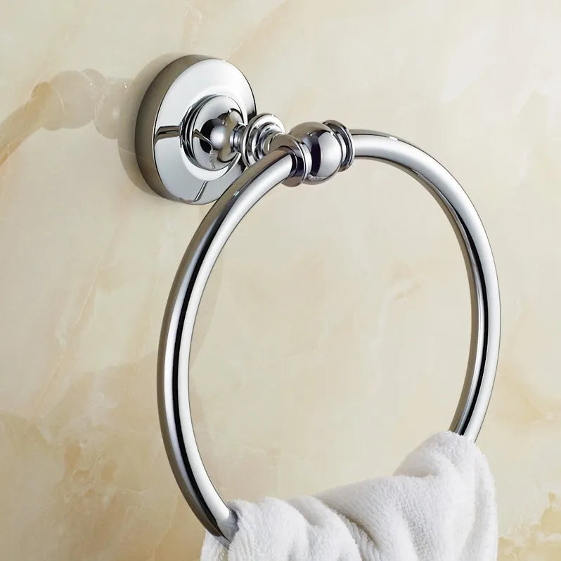 accessoires salle bain chrome métal finition laiton ensemble quincaillerie classique vis