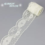 ruban dentelle fleurs bleu rose vert violet classique polyester translucide emballage décorationstituição