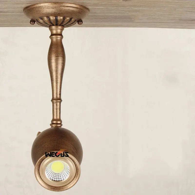 Spot LED bronze texture métallique classique opacité vis fixation ampoule incluse