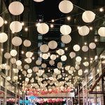 décoration mariage anniversaire fiançailles boules papier blanc modernes suspension festive