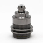 lampe poser vintage or cuivre noir rayures horizontales filaire e27 fixations vis métal laiton