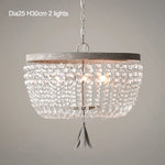 suspension lumineuse vintage cristal blanc doré classique tressé chambre cuisine