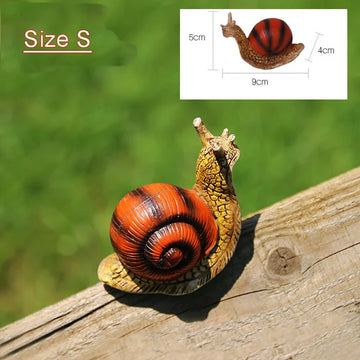 sculpture escargot résine marron réaliste jardin décoration animaux détailléeextérieurintérieur