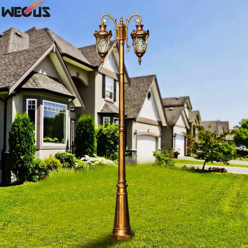 lampadaire classique bronze noir verre translucide éclairage public industriel ip55 led 2492000lm