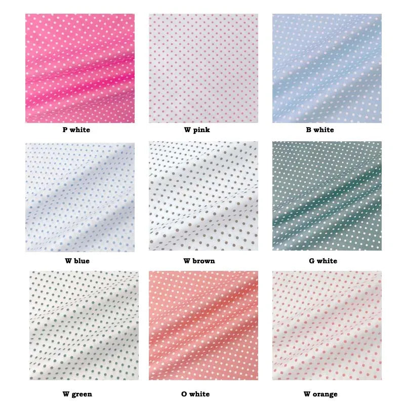 tissu coton imprimé points blancs rose bleu vert classique protection uv décoration maison patchwork