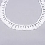 ruban dentelle blanc fleurs motifs floraux texture fine élégant 2cm polyester 5mètres