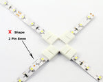 connecteur ruban led blanc plastique adhésif moderne 24v shape 8mm 10mm
